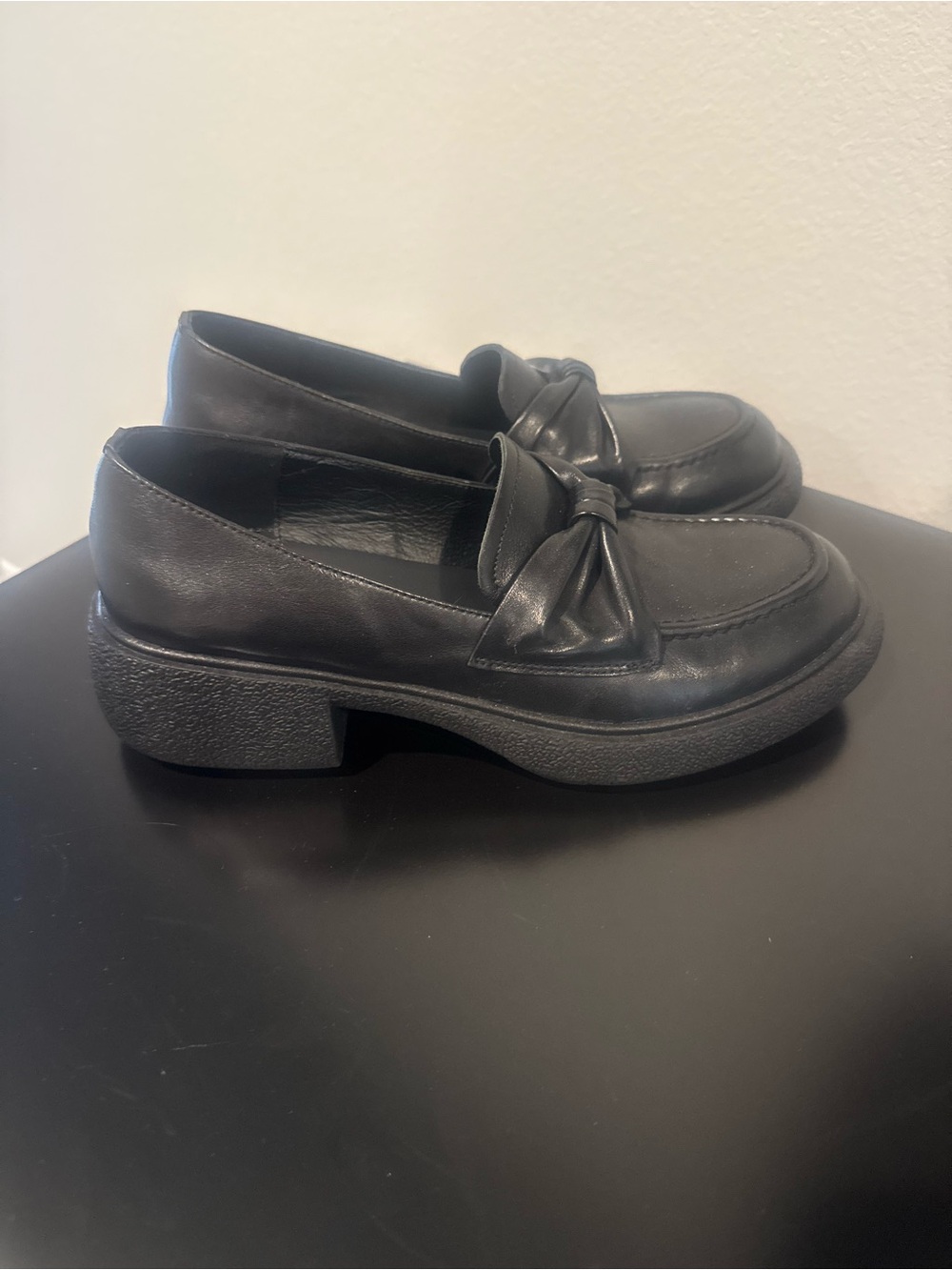 Black Knot Accent Platform Loafer - Women